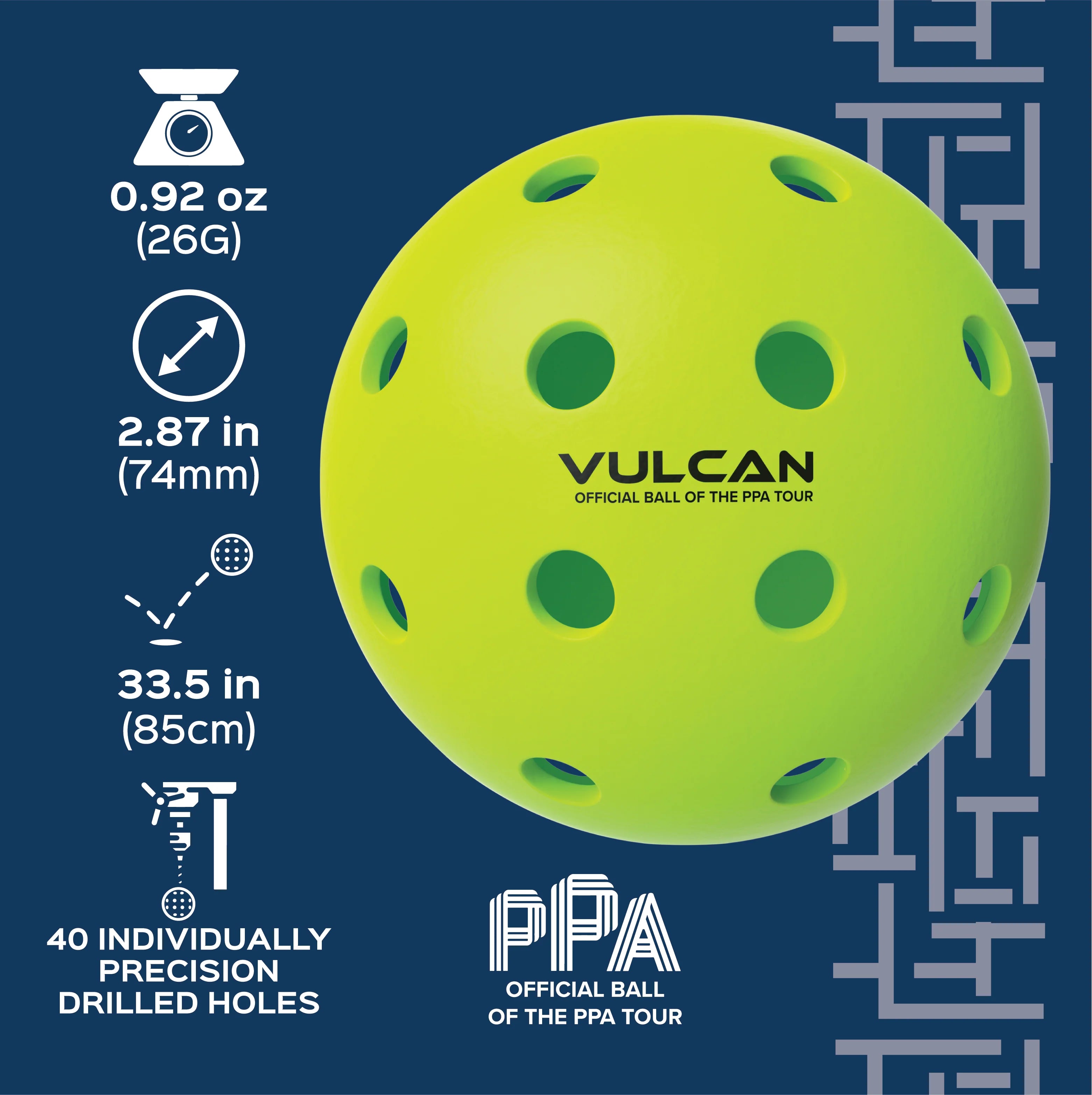 Vulcan VPRO FLIGHT Outdoor PPA Tour Pickleball