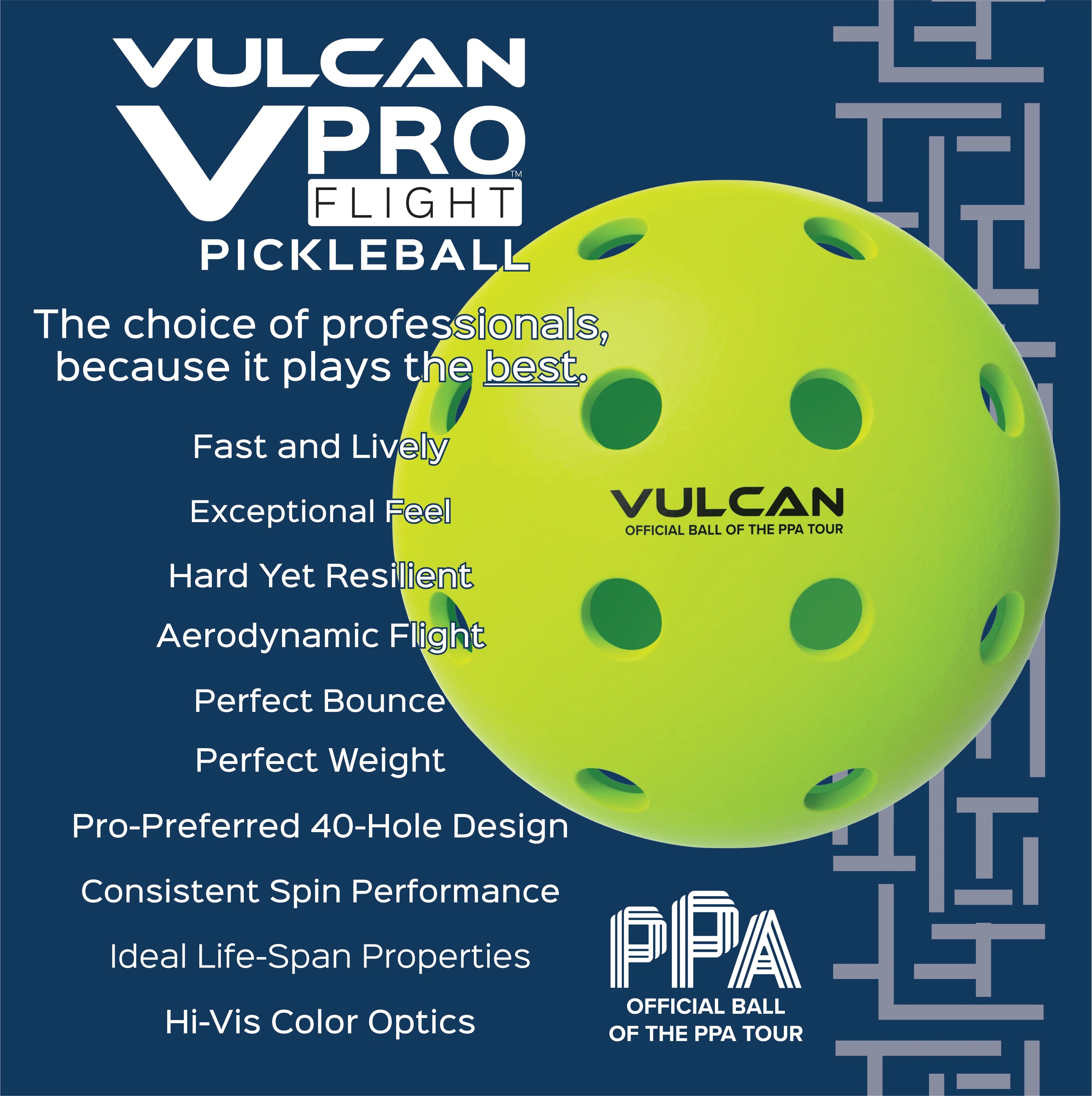 Vulcan VPRO FLIGHT Outdoor PPA Tour Pickleball